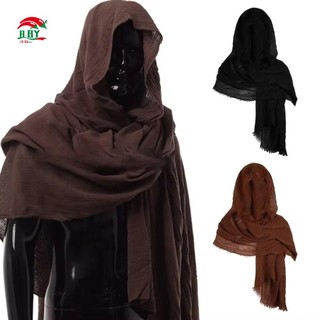 Áo trùm đầu thời trung cổ màu nâu đen, phù hợp cosplay unisex