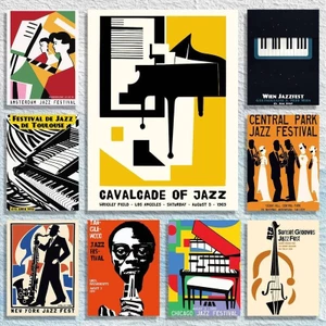 Vintage Jazz Groove Canvas Art Home Wall Decor Canvas Poster