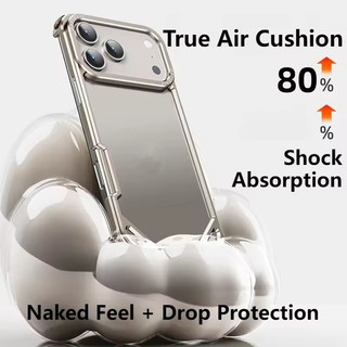 [JLK] Ốp Điện Thoại Không Khung Kim Loại Cho iPhone 17 Air / 17 16 15 Pro / Pro Max Ốp Điện Thoại Siêu Mỏng Đệm Không Khí Ốp Lưng Chống Sốc