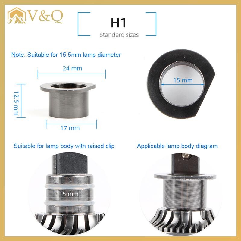 Littleloves1 Cho V7-9005 / 9006 / 9012 / H11 / H7 / H4 / H3 / H1 Kẹp Giữ Đèn LED Ô Tô Đèn Pha Bóng Đèn Đế Adapter Ổ Cắm Giá Đỡ EN