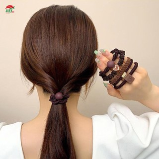 Đai buộc tóc cao độ đàn hồi tốt, bền, dành cho đuôi ngựa, bộ 5 cái