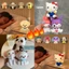 Hoạt Hình Dễ Thương Đèn Động Vật Có Thể Điều Chỉnh Kuromi Kitty LED vinyl Đèn Ngủ Trang Trí Phòng Ngủ Đèn Đầu Giường Bất Ngờ Quà Tặng Trẻ Em