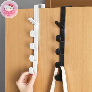 Moonlights Năm Đoạn Móc Cửa Áo Túi Khăn Tóc Liền Mạch Giá Đỡ Nhà Phòng Ngủ Tổ Chức Bảo Quản Nhựa Màu Nguyên Chất Giá EN