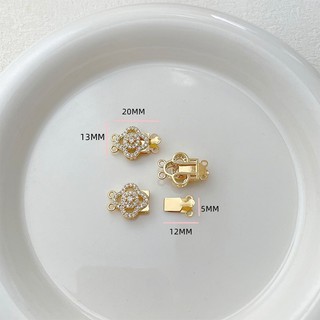 Đồng mạ vàng giữ màu phụ kiện thanh ngọc trai trang sức DIY vòng tay, vòng cổ kết thúc