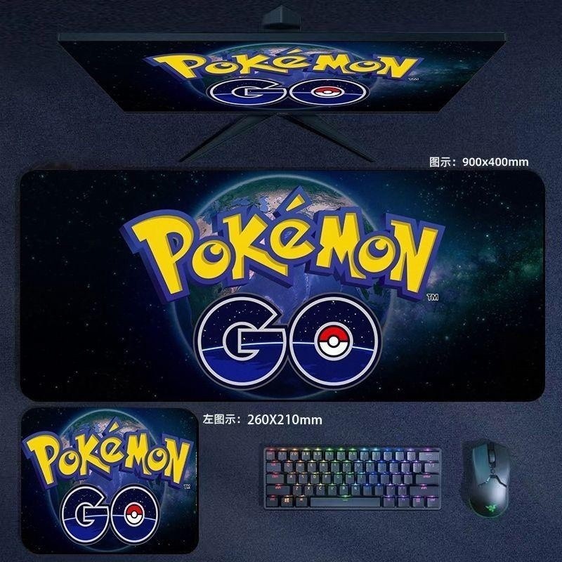 Miếng Lót Chuột Đen Hoạt Hình Pokémon Pikachu Cực Lớn Dày Bàn Phím Máy Tính Để Bàn Thảm Cho Trẻ Em Người Lớn Bàn Thảm Cao Su Thảm Viết (EBR)