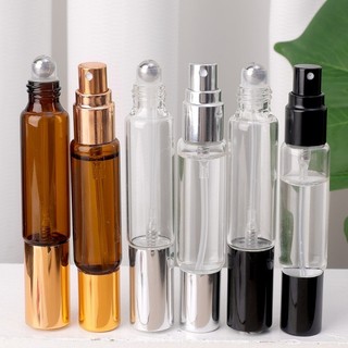 Chai Nước Hoa Rolling Ball 10ml - Atomizer Cho Mỹ Phẩm, Du Lịch - Chai Mini Có Tinh Dầu Bơm Lỏng - Di Động, Tái Sử Dụng, Hai Đầu - Hộp Thủy Tinh Trong Suốt