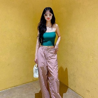 Áo Quây Croptop cho nữ A136 Gladimax Thun cotton dày dặn, co giãn, phong cách trẻ trung năng động