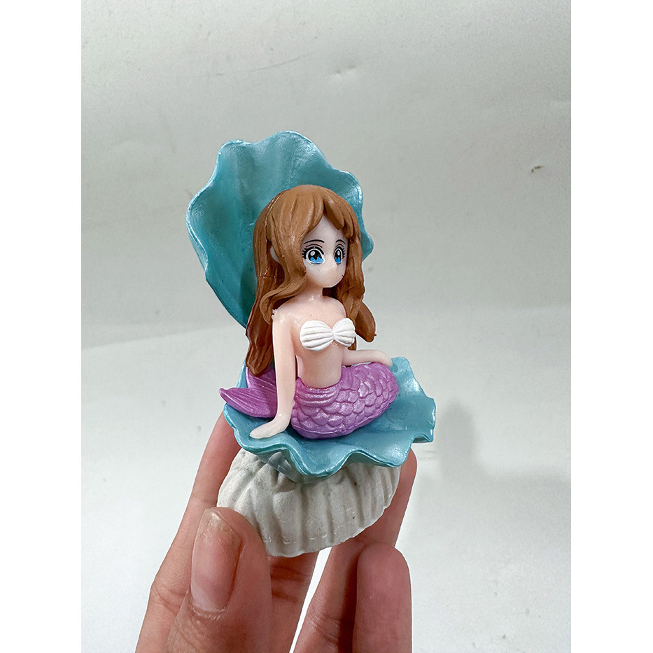 Nàng Tiên Cá Mini Trang Trí Bể Cá Cảnh, Tiểu Cảnh Cao 8cm