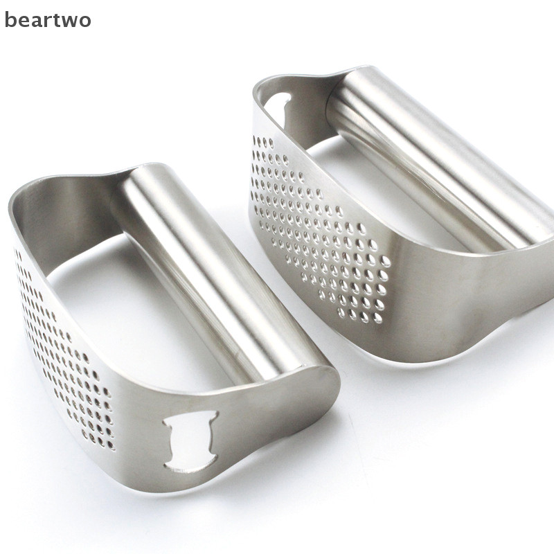 < Beartwo > Máy ép tỏi bằng thép không gỉ Hướng dẫn sử dụng Máy ép tỏi gừng Máy nghiền tỏi Cutg Dụng cụ cắt nhỏ Tiện ích nhà bếp Đẹp