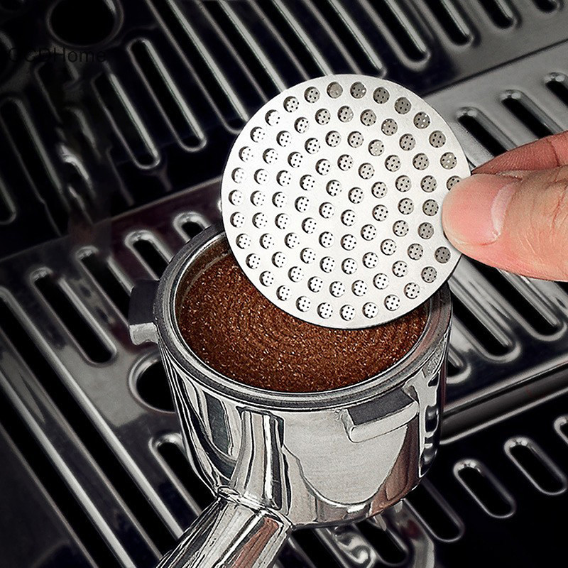 Gcdhome 51 / 53 / 5mm Nhà bếp bằng thép không gỉ Puck Màn hình lọc mịn hai lớp cho Portafter Espresso Phụ kiện HOT