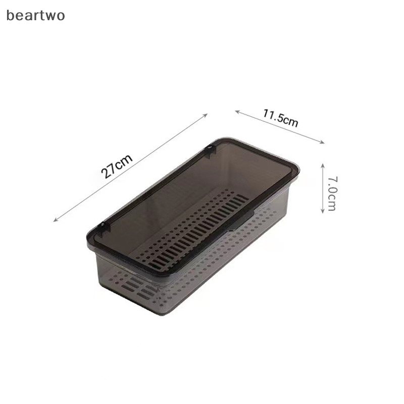 < Beartwo > Hộp Bảo Quản Bộ Đồ Ăn Đũa Thoát Nước Hộ Gia Đình Chống Bụi Chop Ống Thìa Nhà Bếp Có Nắp Đũa Lồng Đẹp
