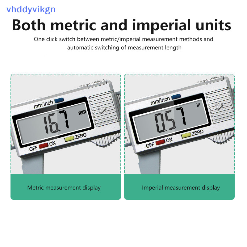 Vhdd 0-150mm Màn hình kỹ thuật số điện tử Vernier Caliper Mặt số sợi Carbon Vernier Caliper Đo thước kỹ thuật số VN