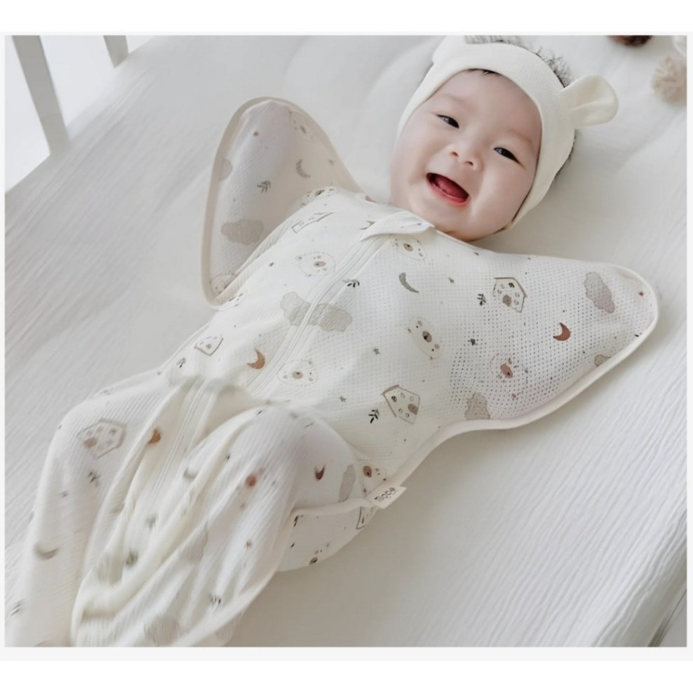 Nhộng Chũn Thông Hơi Xuất Hàn Giúp Bé Ngủ Ngon Nhiều Họa Tiết Đáng Yêu, Khóa 2 Chiều, Co Giãn Và Mềm Mát (Mới)
