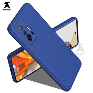 Dành Cho Xiaomi 11T / 11T Pro Ốp Lưng Silicon Lỏng Nâng Cấp Có Cạnh Vuông Bảo Vệ Camera Mềm Chống Trầy Xước Lớp Lót Microfiber Chống Sốc Mỏng Bao