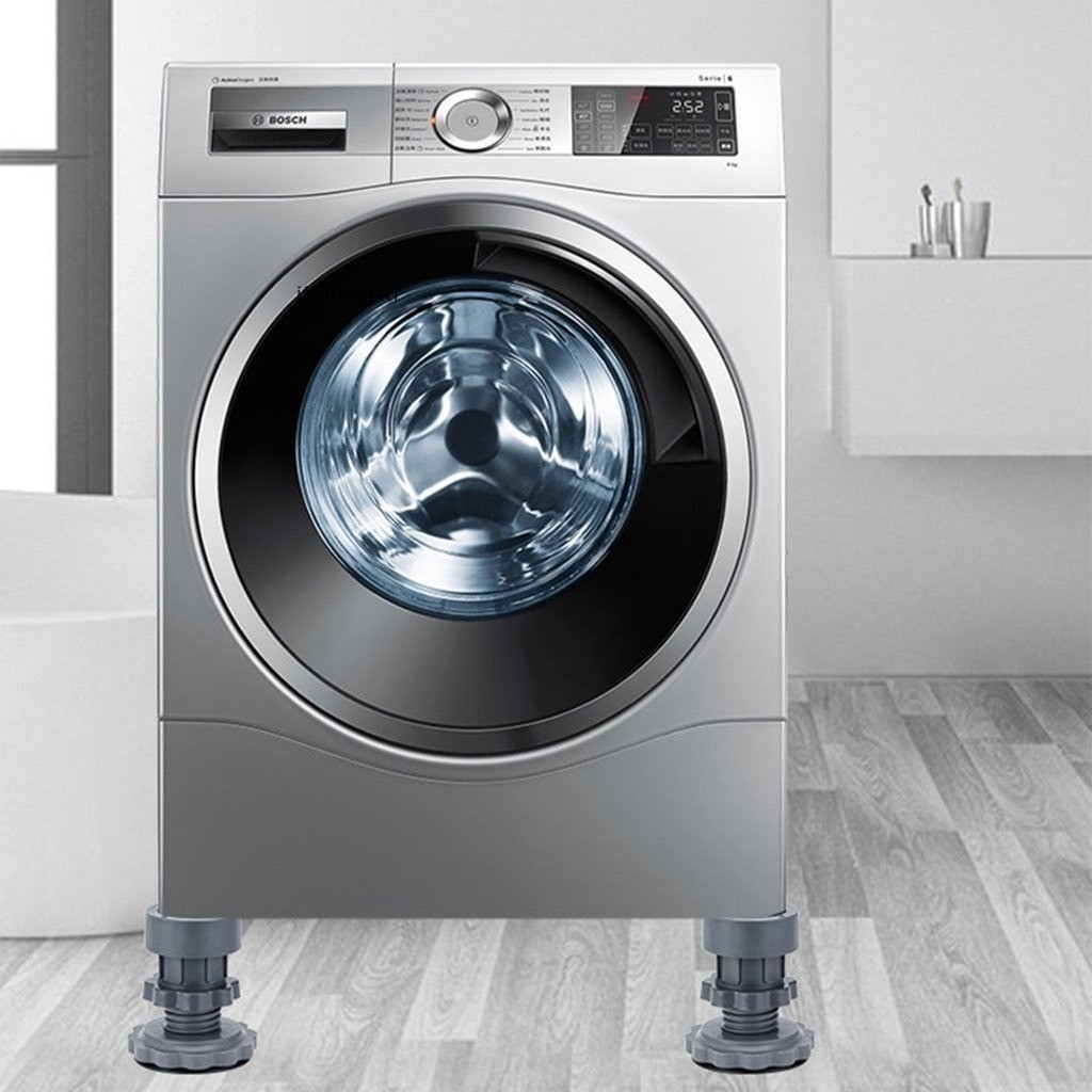 [LOẠI 1] Bộ 4 chân chống rung cho máy giặt, tủ lạnh - tăng giảm chiều, đế cao su chống rung, chống trượt tối ưu