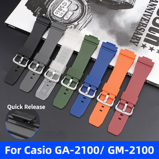 Dây đeo đồng hồ cao su TPU cho Casio G-shock GA2100 GM2100 Dây đeo đồng hồ cho GA 2100 2110 GM 2100 Dây đeo đồng hồ silicon dành cho nam nữ Vòng tay nhựa chống thấm nước Phát hành nhanh Oak