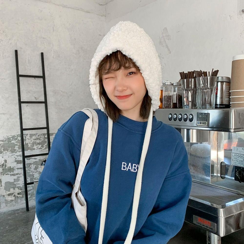 Mũ Beanie mùa đông THFENG từ chất liệu lambswool dày và ấm áp, bảo vệ tai khỏi gió lạnh