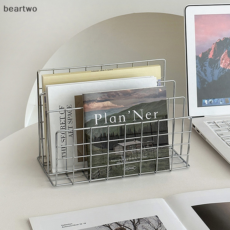 < Beartwo > Ins Giá đựng đồ để bàn bằng sắt tối giản Giá sắp xếp Bàn sắp xếp Giá để sách tài liệu Giá để bàn Giá lưu trữ đa chức năng Đẹp