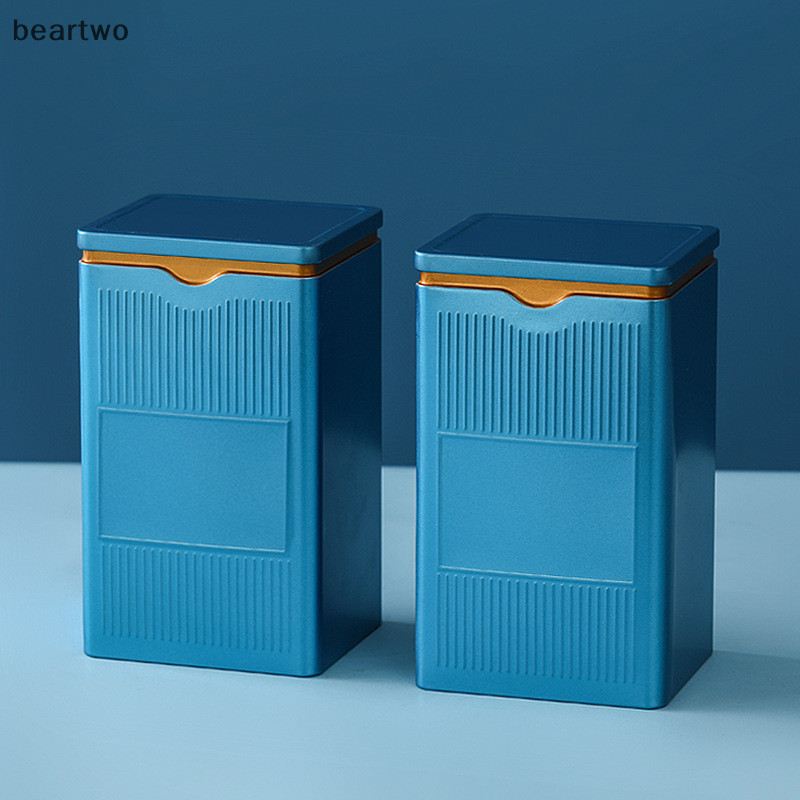 < Beartwo > Hộp Trà Di Động Trà Màu Trơn Hộp Kín Bộ Đồ Trà Hộp Đựng Thiếc Có Thể Cà Phê Đường Hộp Bảo Quản Nhà Bếp Đẹp