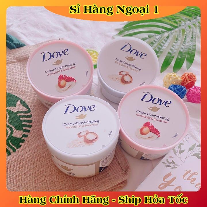 Bộ Dưỡng thể/Tẩy da chết toàn thân Dove Body Youghurt giúp trắng da và mềm mịn của Đức - DATE MỚI ĐỦ BILL