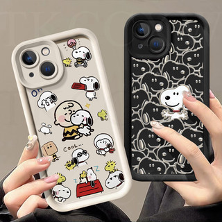 Ốp điện thoại hình chú chó Snoopy được sơn sáng tạo Tương thích cho Samsung Galaxy A73 A71 A55 A54 A53 A52 A52S A51 A35 A34 A33 A31 Phổ biến Ốp mềm chống rơi silicon mờ mới nhất
