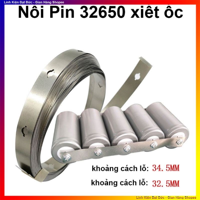 Tấm kẽm dùng nối pin lithium,đóng cell pin - 32650 - sợi đơn 1 mét ...