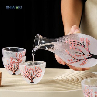 Bộ Rượu Sake Thủy Tinh Bộ Quà Tặng Nhật Bản 1 1 Bình Sake Và 4 Cốc Sake Cho Nhà Hàng Nhà Bếp Lễ Tạ Ơn Tiệc Gia Đình