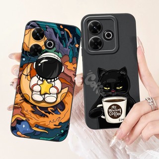 Ốp bảo vệ ống kính Xiaomi Redmi 13 2024 Redmi13 5G 4G Phi hành gia dễ thương Mèo khủng long Phim hoạt hình Vỏ điện thoại thạch silicon mềm
