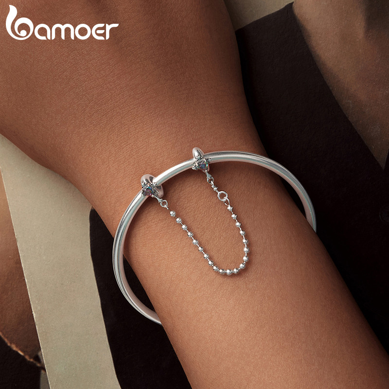 Bamoer 925 Sterling Sliver Charm Halloween Skull Xanh Trang Sức Thời Trang Quà Tặng Cho Trẻ Em Nam