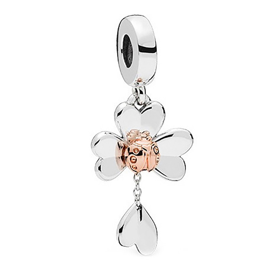 Dinglly Chữ Cái Charm Chìa Khóa Và Bọ Rùa Mặt Dây Chuyền Đính Hạt Phù Hợp Với Vòng Tay Phụ Kiện