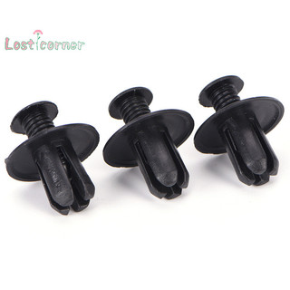 [Lostcorner] 50 chiếc 8mm Bộ giữ cản xe ô tô tự động Đẩy chốt nhựa màu đen [Mới]