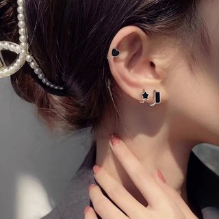 Bông tai hình ngôi sao bạc S925 Trang sức thời trang đơn giản Quà tặng nữ