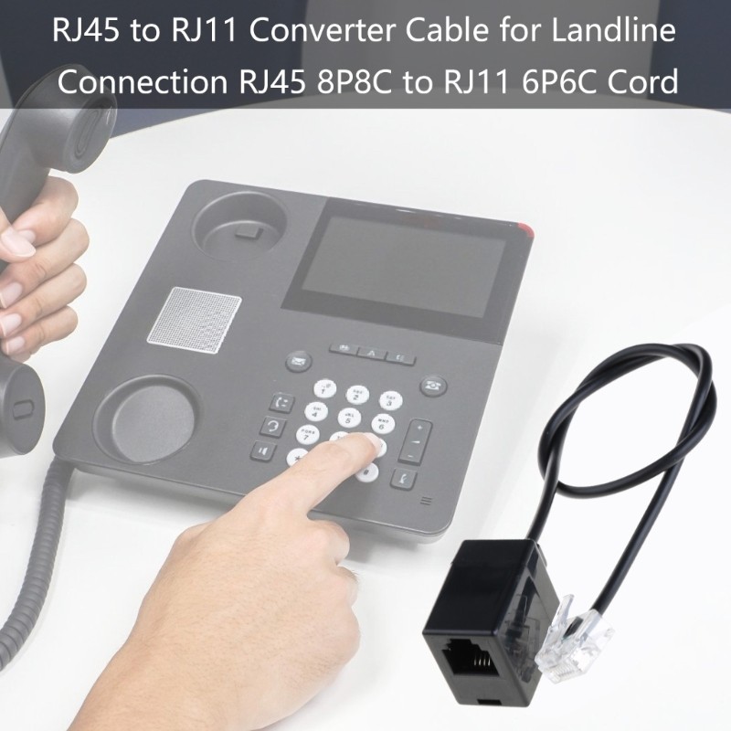 Ở lại RJ45 sang RJ11 Bộ Chuyển Đổi Đầu Nối Cáp Ethernet Sang Dây Điện Thoại Đầu Nối RJ45 8P8C Nam Sang RJ11 6P6C Nữ