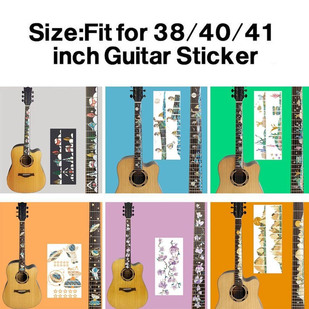 SMILE Guitar Fretboard Sticker, DIY PVC Bass Inlay Decal, Phụ tùng đàn guitar điện Trang trí nhạc cụ Guitarra Phụ kiện Fingerboard Sticker Guitar Bass