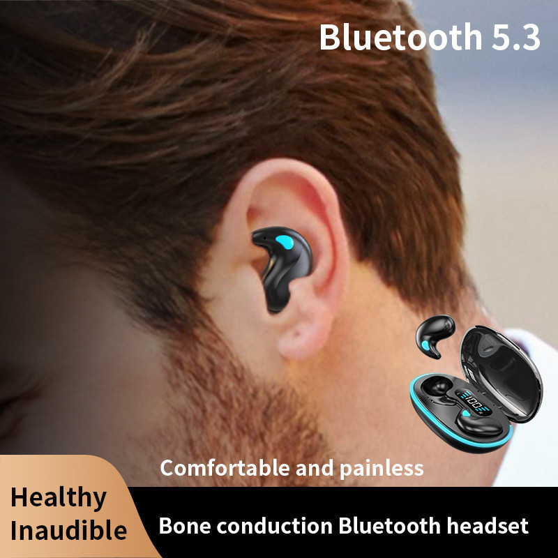 Tai nghe không dây Mini X55 Giảm tiếng ồn Tai nghe ngủ Tai nghe Bluetooth 5.3 HiFi Stereo Màn hình kỹ thuật số Tai nghe thể thao có Mic