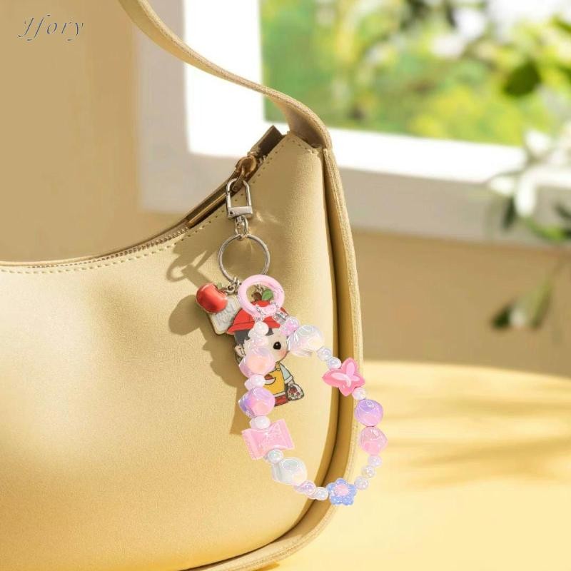 Jfory Đính Hạt Chìa Khóa Vòng Tay Treo Trang Trí Chìa Khóa Di Động