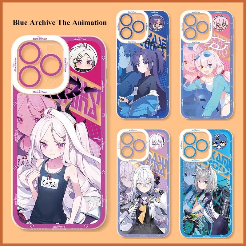 Anime Blue Archive Vỏ Điện Thoại Tương Thích Cho IPhone 11 14 15 16 Pro Max 14 15 16 Plus Vỏ Hoạt Hình Trong Suốt Chống Sốc Mềm Bảo Vệ Trong Suốt Vỏ Thời Trang TPU