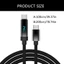 Cáp sạc WU USB C sang USB C 240W PD Hiển thị Dây đồng bộ dữ liệu sạc nhanh cho điện thoại 15 điện thoại thông minh Máy tính bảng Máy tính xách tay