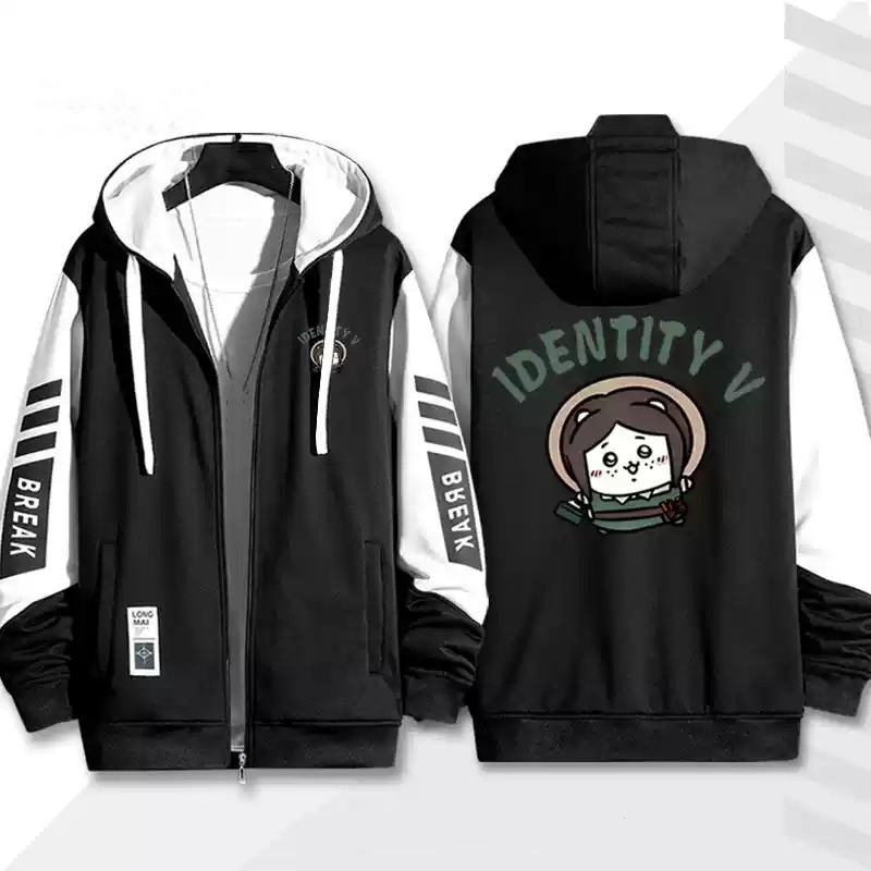 Sq3 Chiikawa Identity V Emma Woods Gardener áo khoác dây kéo Áo khoác Hoodie cardigan áo len Unisex dài tay Top Cosplay