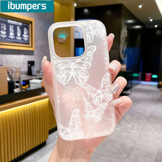 ibumpers Ốp Lưng iPhone Xinh Cao Cấp Bướm In Hình Trong Suốt nhám Ốp Điện Thoại TPU Mềm Silicon Chống Sốc Chống Bẩn Cho Iphone 16 15 14 12 13 11 Pro Max IP 7 8 Plus X XS XR