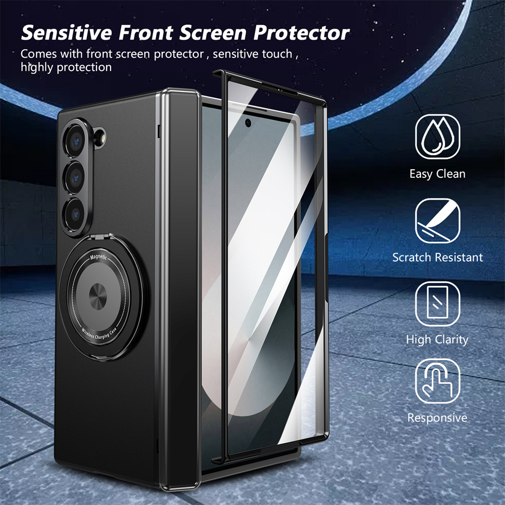Ốp Điện Thoại Xoay 360 Cho Samsung Galaxy Z Fold 6 5 4 3 Fold6 Fold5 Fold4 Fold3 5G Vòng Bản Lề Bảo Vệ