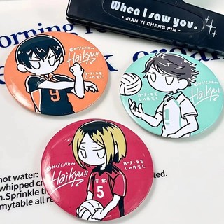 Haikyuu!! Hinata kageyama Tendo Satori Ushijima Kenma Manga Huy Hiệu Nút Thổ Cẩm Chân Cosplay Bộ Sưu Tập Đồ Chơi Túi Trang Trí Quà Tặng