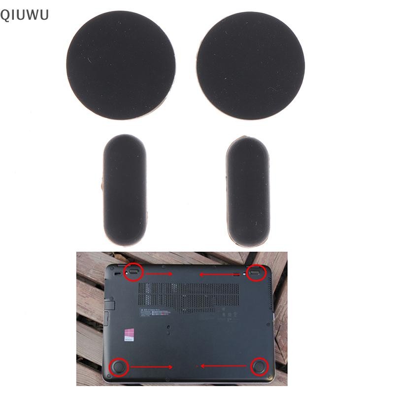 Qiuwu 4 Miếng Lót Chân Cao Su Laptop Cho HP 840 745 820 725 850 755 G3 G4.
