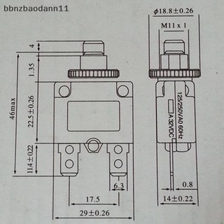[BBNZDD] Phụ kiện điện tử Bộ ngắt mạch nhiệt Cầu chì bảo vệ quá tải dòng điện 3A 4A 5A 6A 7A 8A 10A 15A 20A BVAH