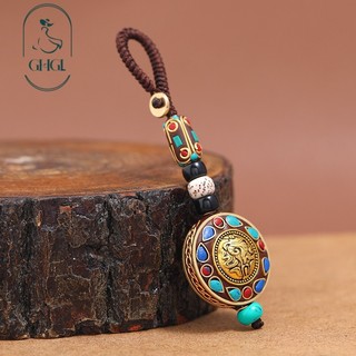 Ghgl❤️Retro Nepal Xe Móc Khóa Bồ Đề Chìa Khóa Mặt Dây Chuyền Nam Nữ Cao Cấp An Toàn Thương Hiệu Túi Mặt Dây Chuyền Handmade Dây Xích