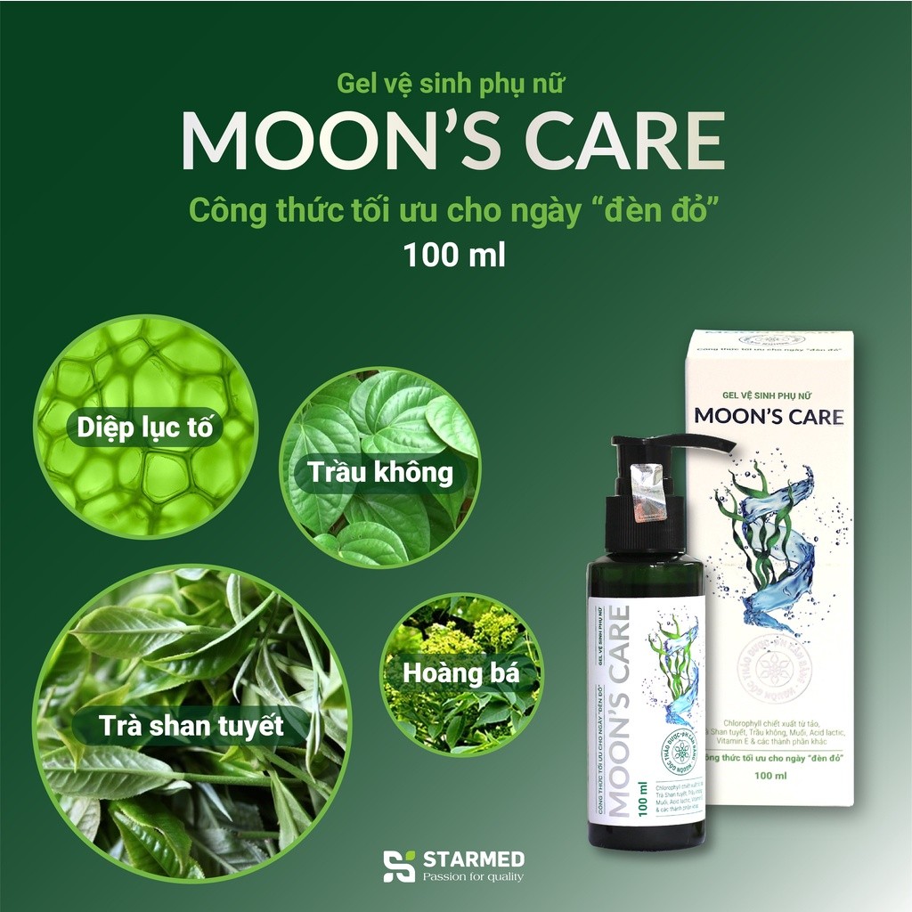 Dung dịch vệ sinh Moon's Care chiết xuất thiên nhiên ngăn ngừa viêm nấm ngứa cho phụ nữ sau sinh hoặc sau kỳ kinh nguyệt