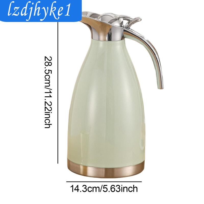Ấm đun nước cách nhiệt chân không bằng thép không gỉ 2.0 L Tường đôi 14.3x28.5cm Nắp chống rò rỉ Ấm đun nước nóng cho cửa hàng