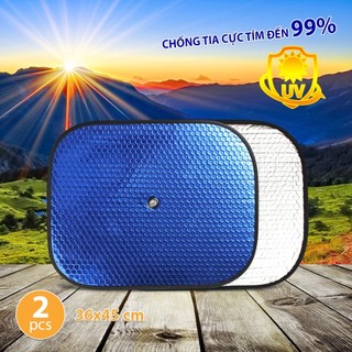 Bộ 2 Tấm Che Nắng Ô Tô, Tấm Chắn Nắng Ô Tô Xe Hơi Phản Quang Phủ Nhôm Bạc Cách Nhiệt phukienoto