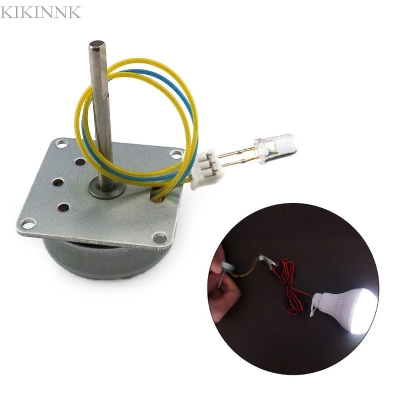 KIKIN 3 Pha AC-Micro Máy Phát Điện Không Chổi Than Tua Rua Gió Động Cơ Không Chổi Than Quay Tay Máy Phát Điện Khoa Học Mô Hình Giảng Dạy