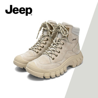 Giày Bốt Martin Nữ Mới JEEP - Phong Cách Anh Quốc, Thu Đông, Hàng Hóa Ngoài Trời, Chống Trơn Trượt, Chống Mài Mòn, Đế Dày, Giữ Mắt Cá Chân, Phong Cách